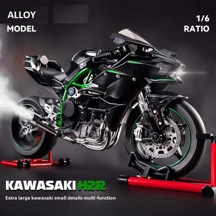 XLG 1:6 Kawasaki H2r Motorcycles Model Motorcycle Simulation Alloy